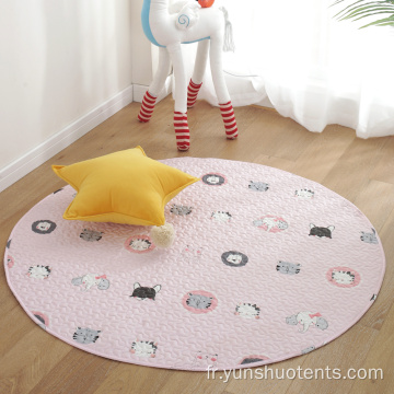 Tapis de jeu rond en coton pour bébé